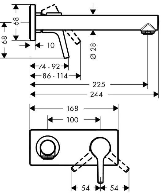 Hansgrohe - Talis S - Mosdó csaptelep - 72111000 – 2. kép