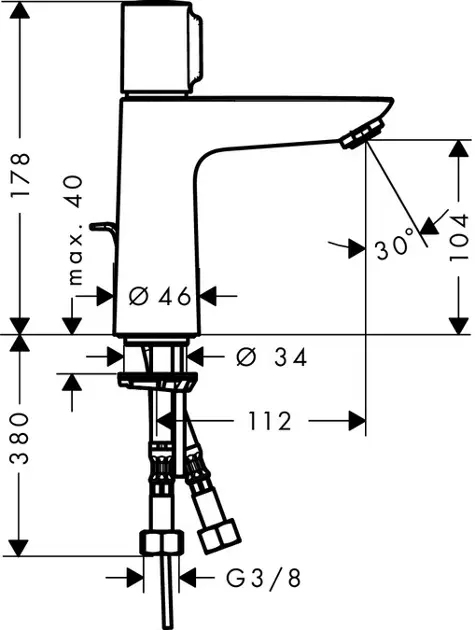 Hansgrohe - Talis Select E - Mosdó csaptelep - 71750000 – 2. kép