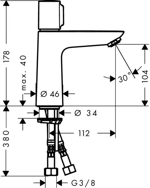Hansgrohe - Talis Select E - Mosdó csaptelep - 71751000 – 2. kép