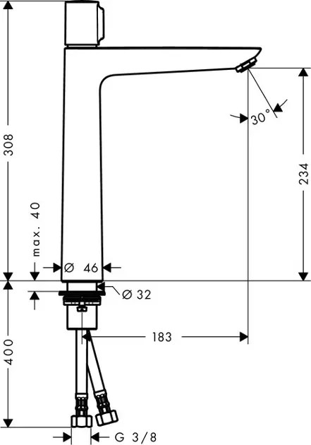 Hansgrohe - Talis Select E - Mosdó csaptelep - 71753000 – 2. kép
