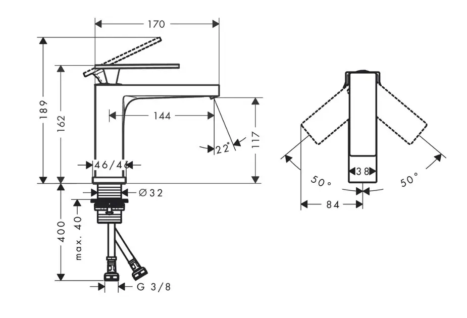 Hansgrohe - Tecturis E - Mosdó csaptelep - 73011000 – 2. kép