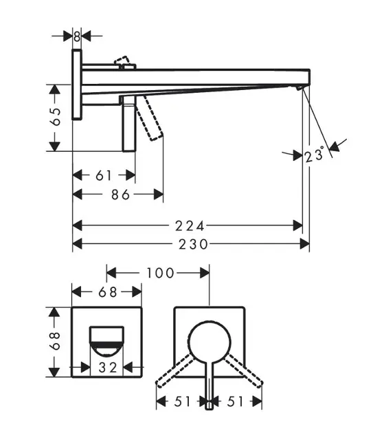 Hansgrohe - Tecturis E - Mosdó csaptelep - 73051140 – 2. kép