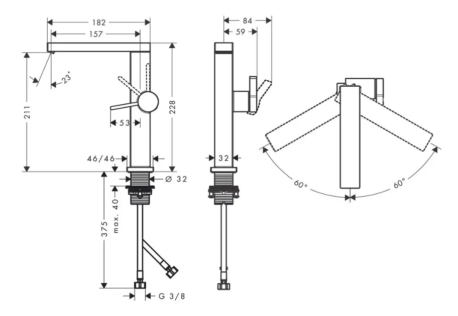 Hansgrohe - Tecturis E - Mosdó csaptelep - 73060670 – 2. kép