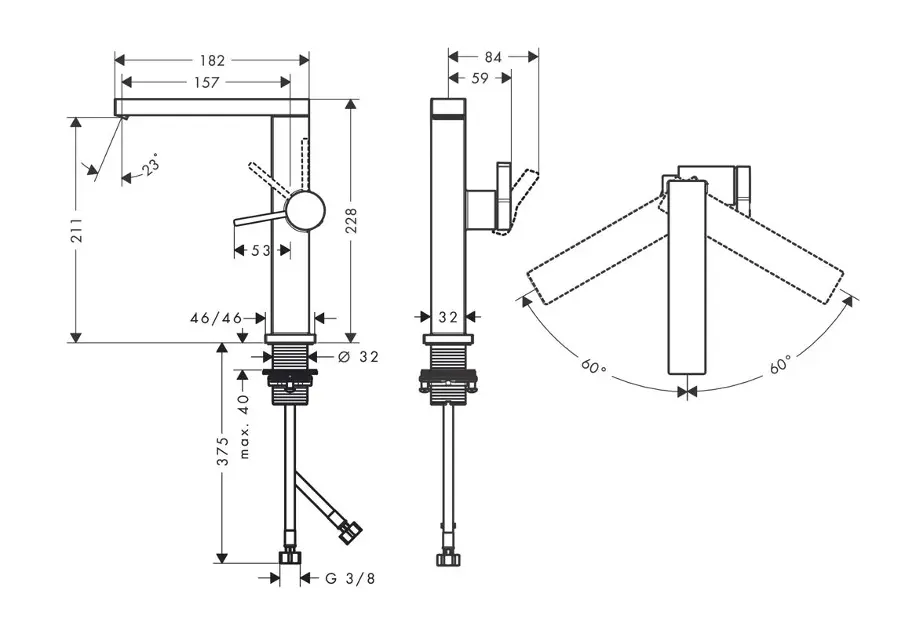 Hansgrohe - Tecturis E - Mosdó csaptelep - 73063140 – 2. kép
