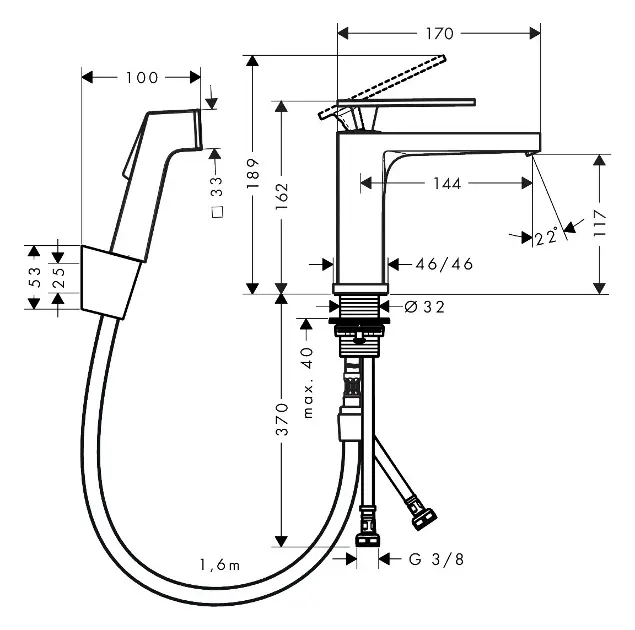 Hansgrohe - Tecturis E - Mosdó csaptelep - 73210000 – 2. kép