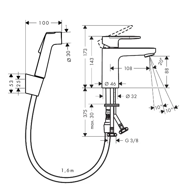 Hansgrohe - Vernis Blend - Mosdó csaptelep - 71215000 – 2. kép