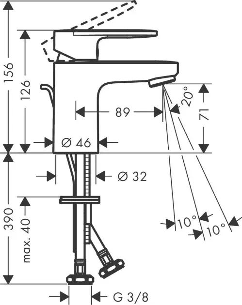 Hansgrohe - Vernis Blend - Mosdó csaptelep - 71557000 – 2. kép