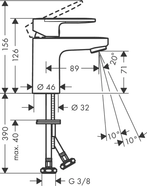 Hansgrohe - Vernis Blend - Mosdó csaptelep - 71558000 – 2. kép