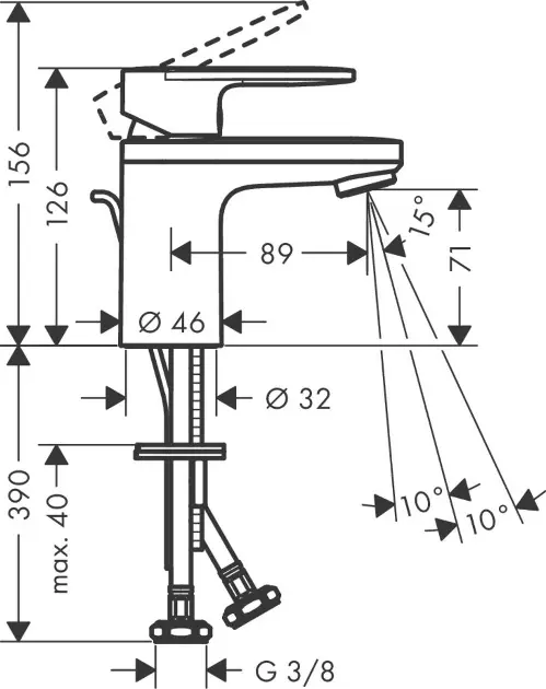 Hansgrohe - Vernis Blend - Mosdó csaptelep - 71570000 – 2. kép