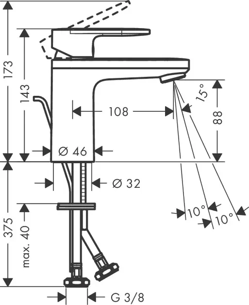Hansgrohe - Vernis Blend - Mosdó csaptelep - 71571000 – 2. kép