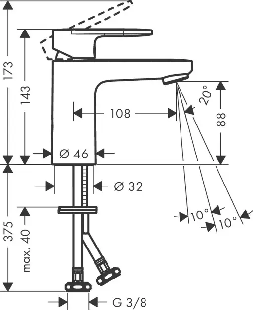 Hansgrohe - Vernis Blend - Mosdó csaptelep - 71580000 – 2. kép