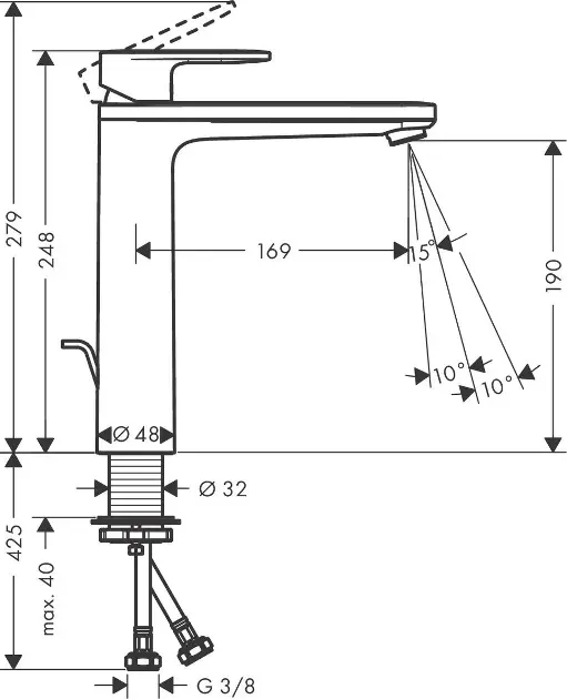 Hansgrohe - Vernis Blend - Mosdó csaptelep - 71581000 – 2. kép