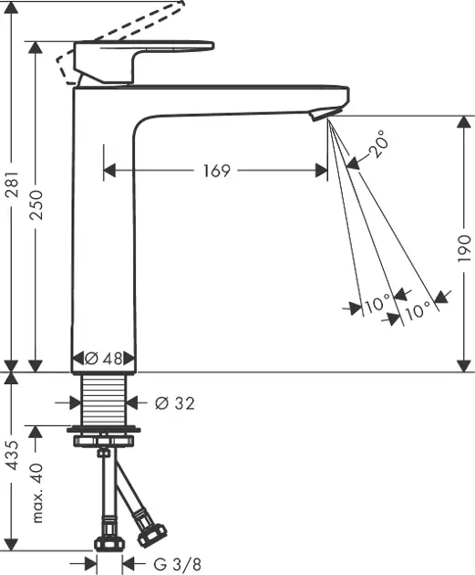 Hansgrohe - Vernis Blend - Mosdó csaptelep - 71582670 – 2. kép