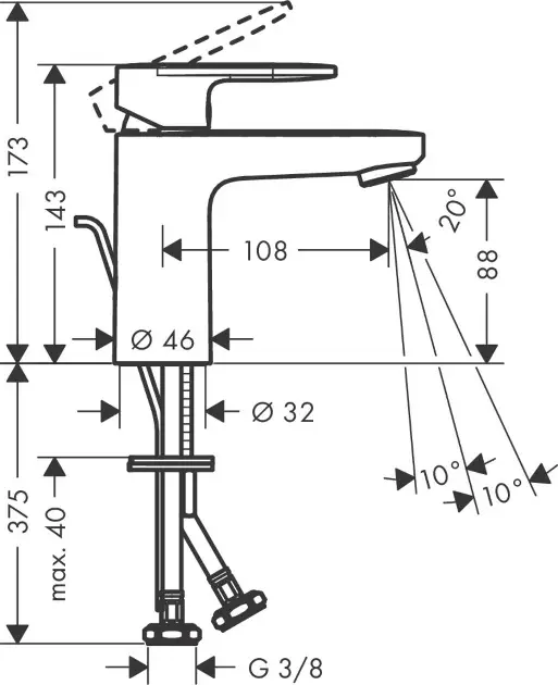 Hansgrohe - Vernis Blend - Mosdó csaptelep - 71585670 – 2. kép