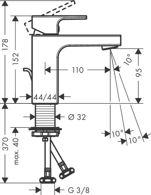 Hansgrohe - Vernis Shape - Mosdó csaptelep - 71561000 – 2. kép