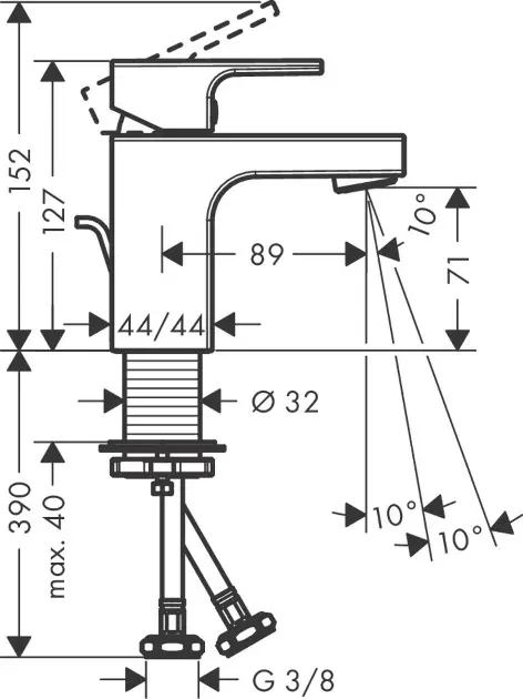 Hansgrohe - Vernis Shape - Mosdó csaptelep - 71593000 – 2. kép