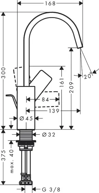Hansgrohe - Vivenis - Mosdó csaptelep - 75030340 – 2. kép