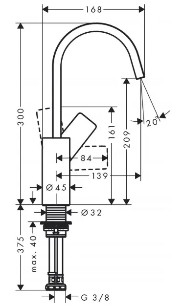 Hansgrohe - Vivenis - Mosdó csaptelep - 75032000 – 2. kép