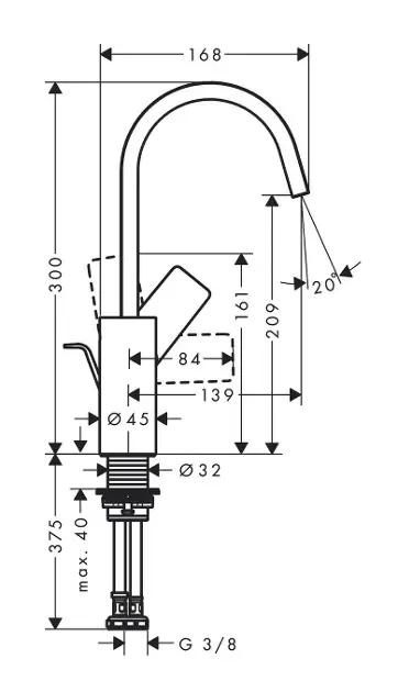 Hansgrohe - Vivenis - Mosdó csaptelep - 75032700 – 2. kép