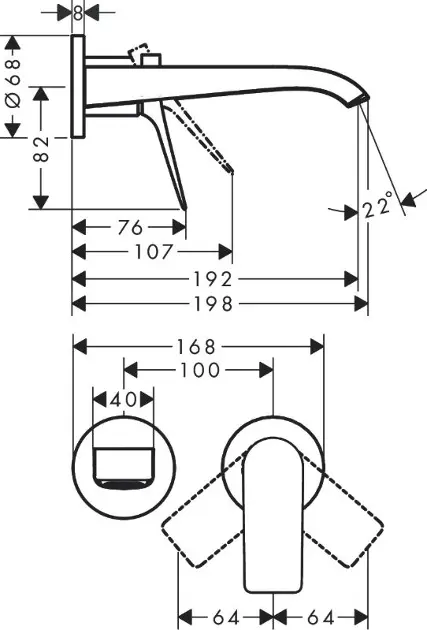 Hansgrohe - Vivenis - Mosdó csaptelep - 75050140 – 2. kép