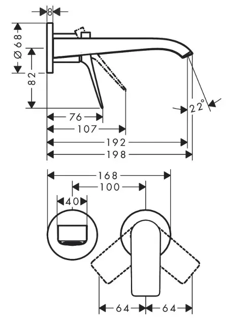 Hansgrohe - Vivenis - Mosdó csaptelep - 75050670 – 2. kép