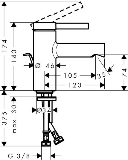 Hansgrohe - Zesis S - Mosdó csaptelep - 74714670 – 2. kép