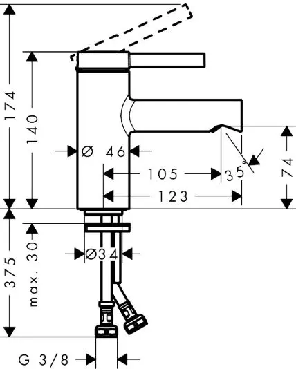 Hansgrohe - Zesis S - Mosdó csaptelep - 74715000 – 2. kép