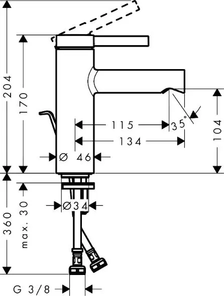 Hansgrohe - Zesis S - Mosdó csaptelep - 74720670 – 2. kép