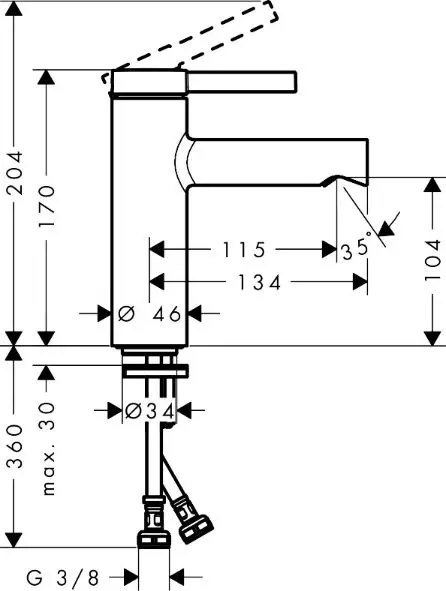 Hansgrohe - Zesis S - Mosdó csaptelep - 74724000 – 2. kép