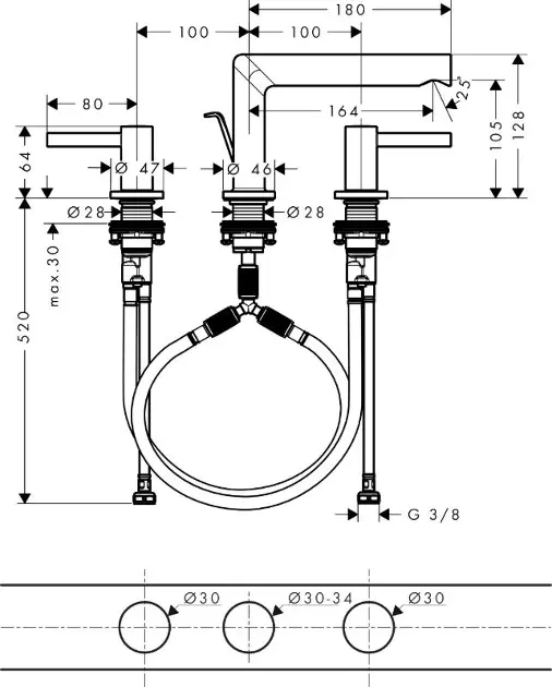 Hansgrohe - Zesis S - Mosdó csaptelep - 74733000 – 2. kép