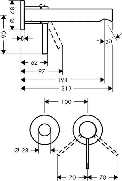 Hansgrohe - Zesis S - Mosdó csaptelep - 74750670 – 2. kép