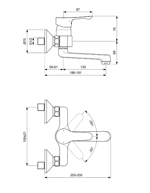 Ideal Standard - Alpha - Mosdó csaptelep - BC649AA – 2. kép