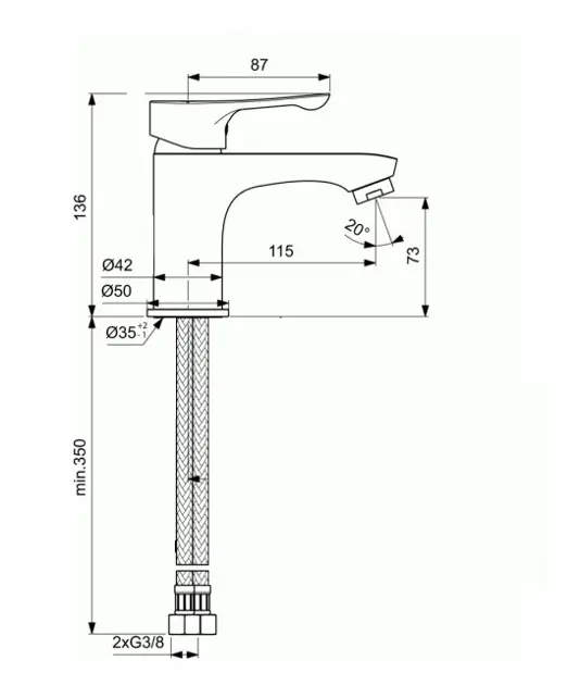 Ideal Standard - Alpha - Mosdó csaptelep - BC678AA – 2. kép