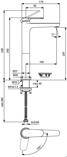 Ideal Standard - Cerafine Nuovo - Mosdó csaptelep - BD773AA – 2. kép