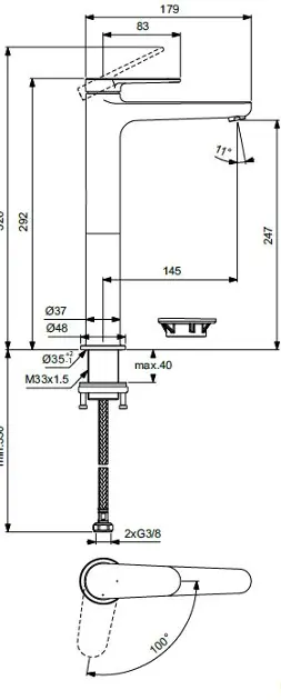Ideal Standard - Cerafine Nuovo - Mosdó csaptelep - BD773XG – 2. kép