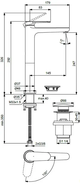 Ideal Standard - Cerafine Nuovo - Mosdó csaptelep - BD966AA – 2. kép
