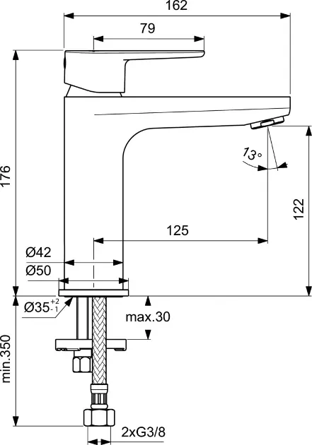Ideal Standard - Cerafine O - Mosdó csaptelep - BD131XG – 2. kép