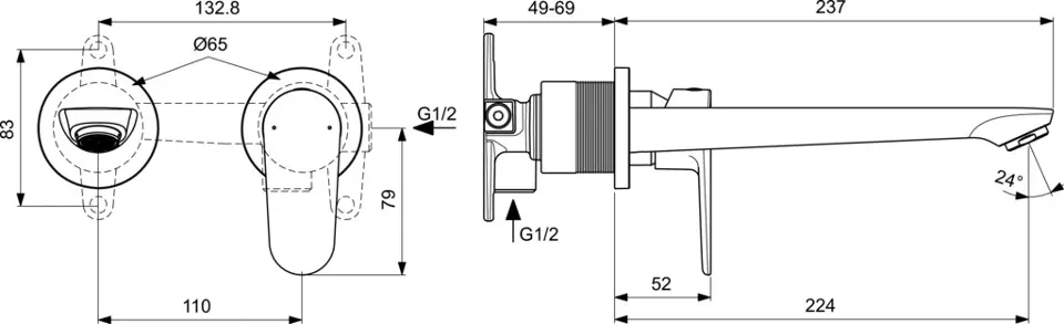 Ideal Standard - Cerafine O - Mosdó csaptelep - BD133XG – 2. kép