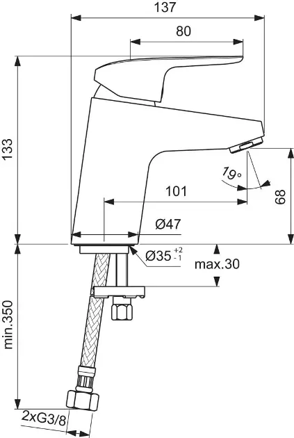 Ideal Standard - CeraFlex - Mosdó csaptelep - B1710AA – 2. kép