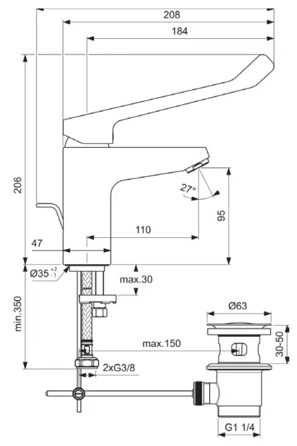 Ideal Standard - CeraFlex - Mosdó csaptelep - BD603AA – 2. kép