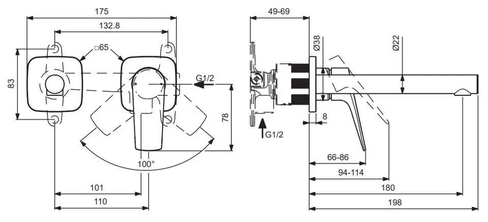 Ideal Standard - Ceralife C - Mosdó csaptelep - BE057AA – 2. kép