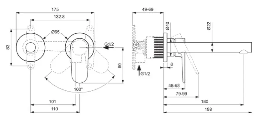 Ideal Standard - Ceralife O - Mosdó csaptelep - BE019AA – 2. kép