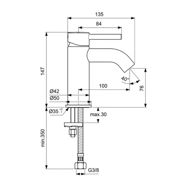 Ideal Standard - CeraLine - Mosdó csaptelep - BC268AA – 2. kép