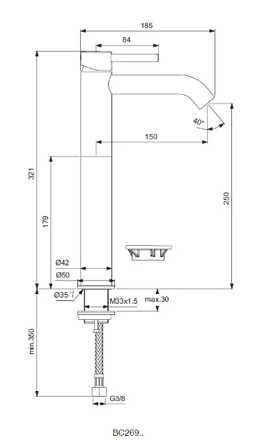 Ideal Standard - CeraLine - Mosdó csaptelep - BC269AA – 2. kép
