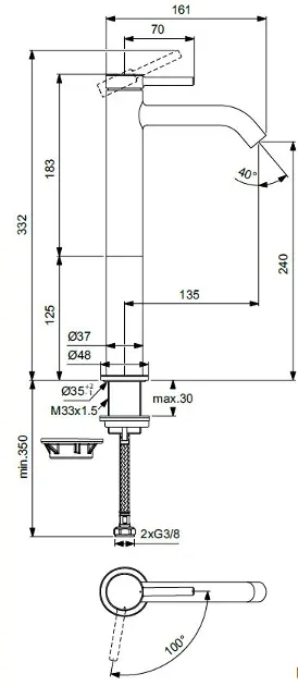 Ideal Standard - Ceraline Nuovo - Mosdó csaptelep - BD762AA – 2. kép
