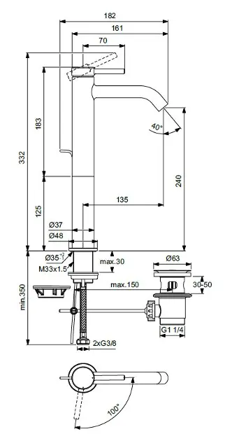 Ideal Standard - Ceraline Nuovo - Mosdó csaptelep - BD763XG – 2. kép