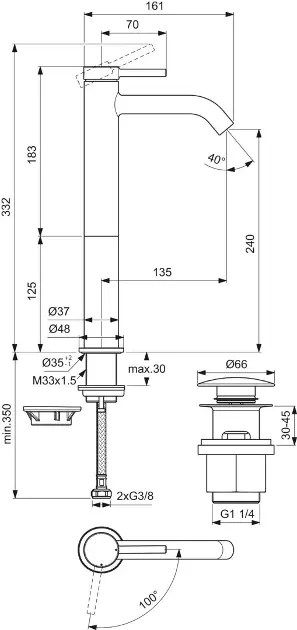 Ideal Standard - Ceraline Nuovo - Mosdó csaptelep - BD960AA – 2. kép