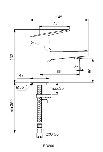 Ideal Standard - CeraPlan - Mosdó csaptelep - BD200AA – 2. kép