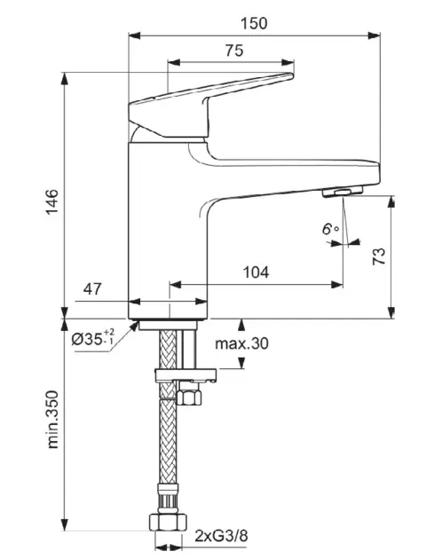 Ideal Standard - CeraPlan - Mosdó csaptelep - BD209XG – 2. kép
