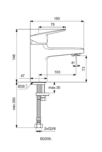 Ideal Standard - CeraPlan - Mosdó csaptelep - BD211AA – 2. kép